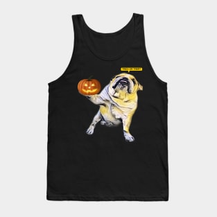 Charming English bulldog going Halloween trick or treat Tank Top